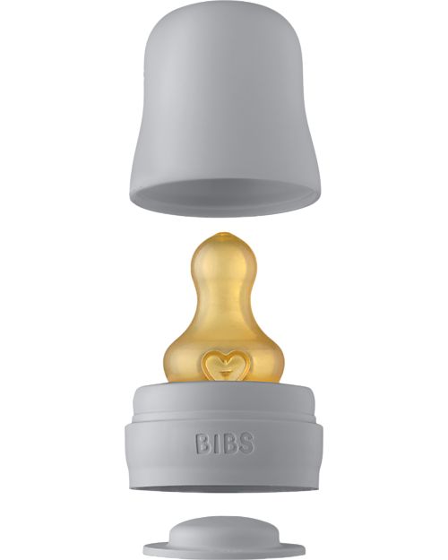 BIBS Set Completo Biberon in Vetro - Nuvola - 110 ml Riciclabile e Lavabile in Lavastoviglie! - Nuovo Design Biberon_