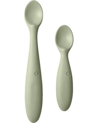 BIBS Set Cucchiai - Salvia - Cucchiaio Piccolo + Grande Posate