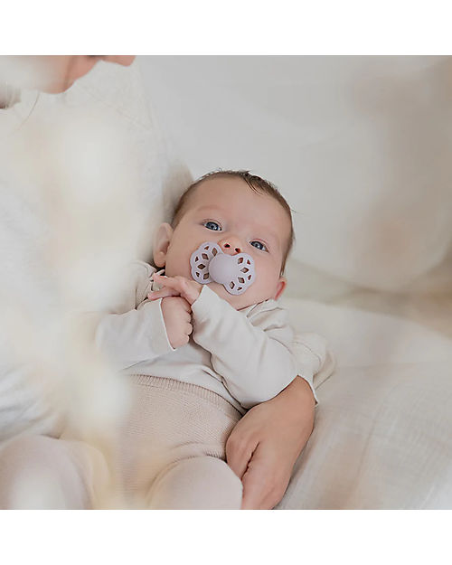BIBS Set di 2 Ciucci Infinity - Tettarella Anatomica in Silicone - Blossom/Dusky Lilac - Senza PBA e PVC! Ciucci