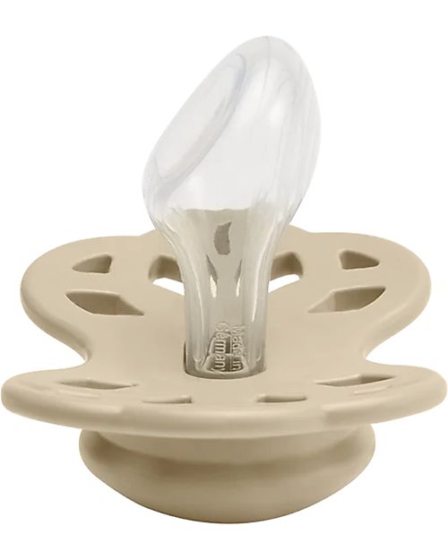 BIBS Set di 2 Ciucci Infinity - Tettarella Anatomica in Silicone - Vaniglia/Pesca - Senza PBA e PVC! Ciucci