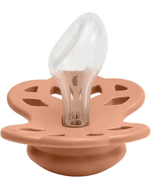 BIBS Set di 2 Ciucci Infinity - Tettarella Anatomica in Silicone - Vaniglia/Pesca - Senza PBA e PVC! Ciucci