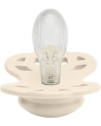 BIBS Set di 2 Ciucci Infinity - Tettarella Simmetrica in Silicone - Avorio/Salvia - Senza PBA e PVC! Ciucci
