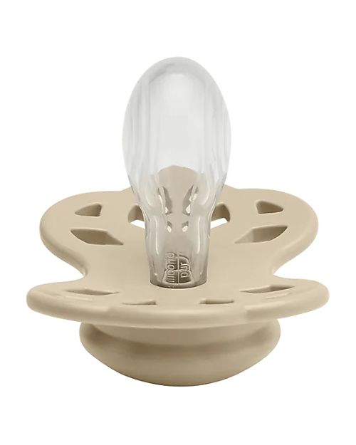 BIBS Set di 2 Ciucci Infinity - Tettarella Simmetrica in Silicone - Vaniglia/Pesca - Senza PBA e PVC! Ciucci