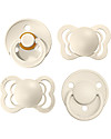 BIBS Set di 4 Ciucci Collezione Try-It - Avorio - Privo di BPA PVC e Ftalati - Made in Denmark Ciucci
