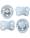 BIBS Set di 4 Ciucci Collezione Try-It - Celeste - Privo di BPA PVC e Ftalati Ciucci