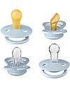 BIBS Set di 4 Ciucci Collezione Try-It - Celeste - Privo di BPA PVC e Ftalati Ciucci
