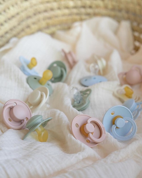 BIBS Set di 4 Ciucci Collezione Try-It - Rosa Cipria - Privo di BPA PVC e Ftalati Ciucci