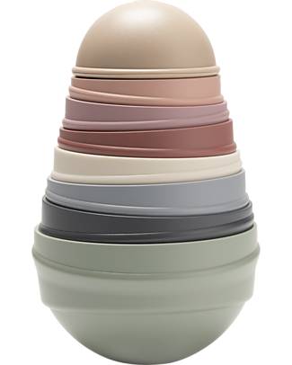 BIBS Torre Impilabile - Pastel Rainbow - 100% Materiale Alimentare Giochi per Inventare Storie