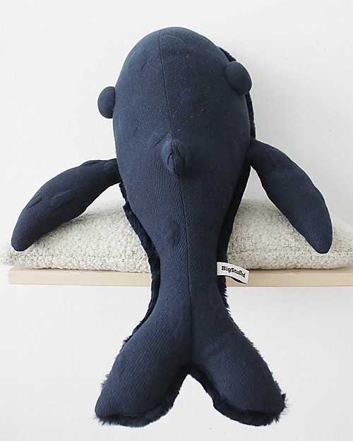BigStuffed Pupazzo Balena Piccolo - Blu Notte - 56cm - Made in France Peluche
