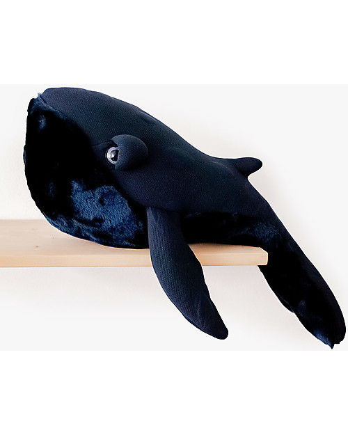 BigStuffed Pupazzo Balena Piccolo - Blu Notte - 56cm - Made in France Peluche