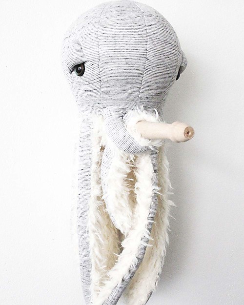 BigStuffed Pupazzo Polpo Piccolo - Nonno - 60 cm - Made in France Peluche