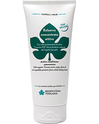 Biofficina Toscana Balsamo Concentrato Attivo, 200 ml - Trattamento intensivo per capelli fortemente danneggiati Bagno Doccia Shampoo