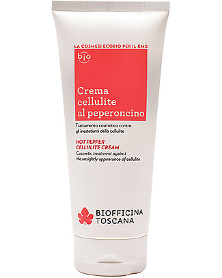 Biofficina Toscana Crema Cellulite al Peperoncino, 200 ml - Contro gli Inestetismi della Cellulite Creme e Olii