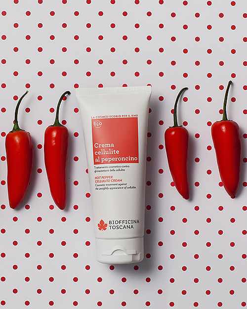 Biofficina Toscana Crema Cellulite al Peperoncino, 200 ml - Contro gli Inestetismi della Cellulite Creme e Olii