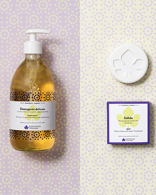 Biofficina Toscana Detergente Delicato in Vetro - 500 ml - Per Corpo e Igiene intima Creme e Olii
