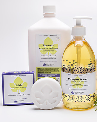 Biofficina Toscana Detergente Delicato in Vetro - 500 ml - Per Corpo e Igiene intima Detergenza