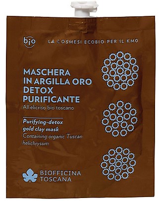 Biofficina Toscana Maschera in Argilla Oro Detox-Purificante, 30 g - all'Elicrisio bio Toscana Creme Viso