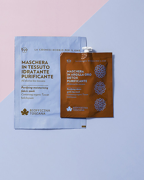 Biofficina Toscana Maschera in Argilla Oro Detox-Purificante, 30 g - all'Elicrisio bio Toscana Maschere Viso