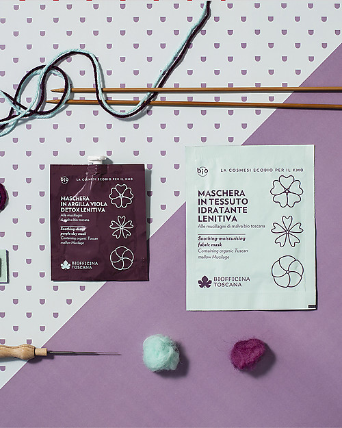 Biofficina Toscana Maschera in Tessuto Idratante-Lenitiva, 15 ml - alle Mucilagini di Malva bio Toscana Creme Viso