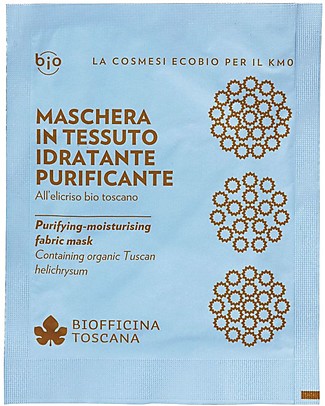Biofficina Toscana Maschera in Tessuto Idratante-Purificante, 15 ml - all'Elicrisio bio Toscano Viso