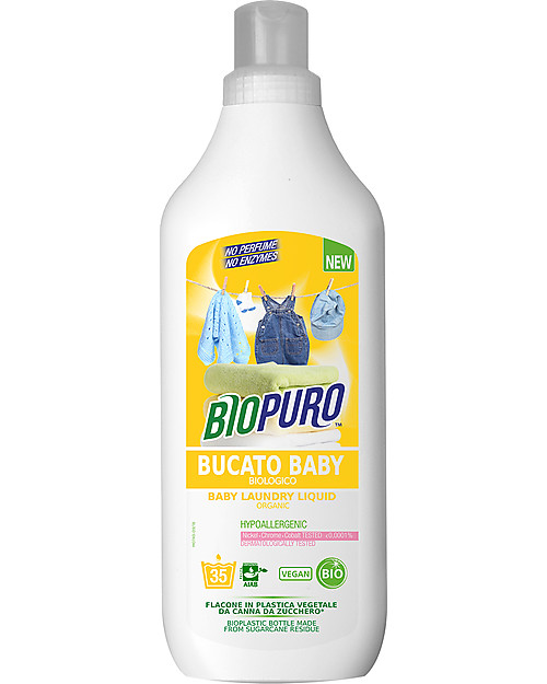 Biopuro Bucato Baby - 1000 ml - per Pelli Sensibili e Prima Infanzia Detergenti per Bucato