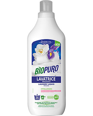 Biopuro Detergente Liquido Lavatrice - 1000 ml - Orchidea Bianca e Iris Detergenza Casa