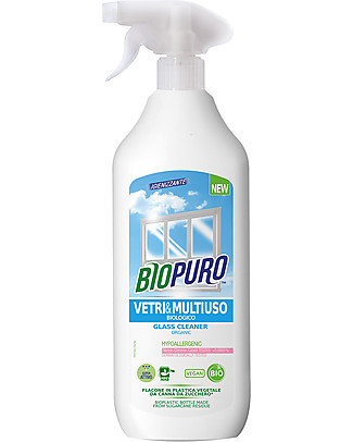 Biopuro Spray per Vetri e Superfici - 500 ml - Pulisce ed Igienizza Detergenza Casa