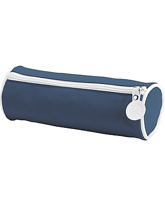 Blafre Astuccio Cilindrico con Zip, Blu Navy - 22 x 8 cm Astucci