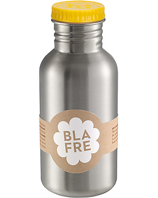 Blafre Borraccia in Acciaio Inox 500 ml, Giallo - Senza BPA né ftalati! Borracce Metallo
