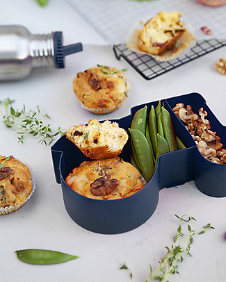 Blafre Porta Pranzo 2 Scomparti, Trattore 21,5 x 18 x 7 cm- Senza BPA o ftalati Contenitori Latte e Snack