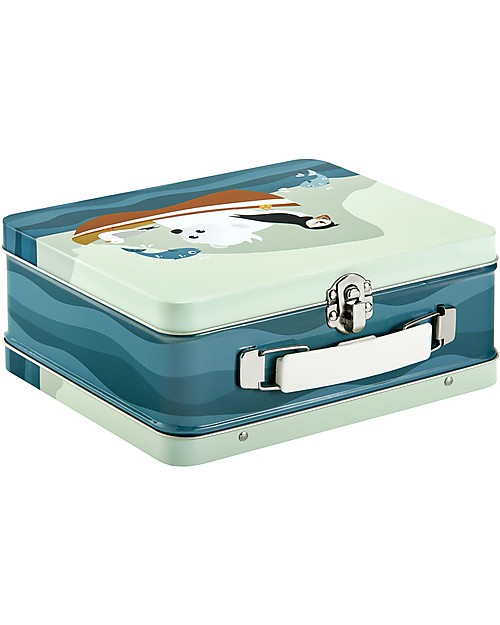 Blafre Valigetta in Metallo 19,5 x 17 x 8 cm, Puffino - Sicura anche per i cibi! Porta Merenda