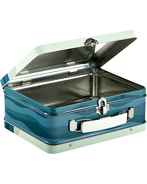 Blafre Valigetta in Metallo 19,5 x 17 x 8 cm, Puffino - Sicura anche per i cibi! Porta Merenda