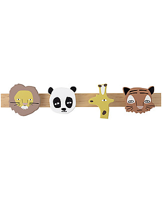 Bloomingville Appendiabiti Animali in legno di pino - Multicolore Appendiabiti e Grucce