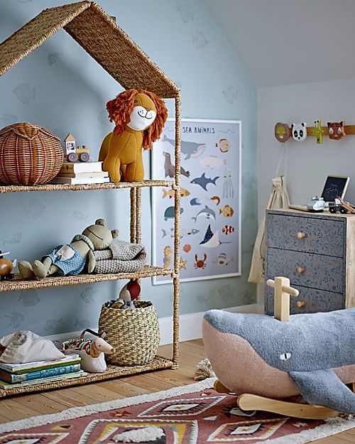 Bloomingville Appendiabiti Animali in legno di pino - Multicolore Appendiabiti