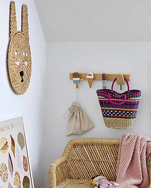 Bloomingville Appendiabiti Gelati in Legno di Faggio - Multicolore Appendiabiti