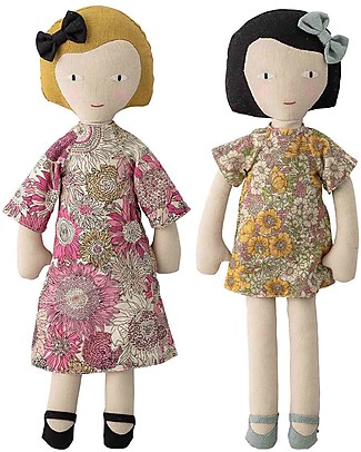 Bloomingville Bambole di Peluche Molly e Vida - Cotone Multicolore Bambole