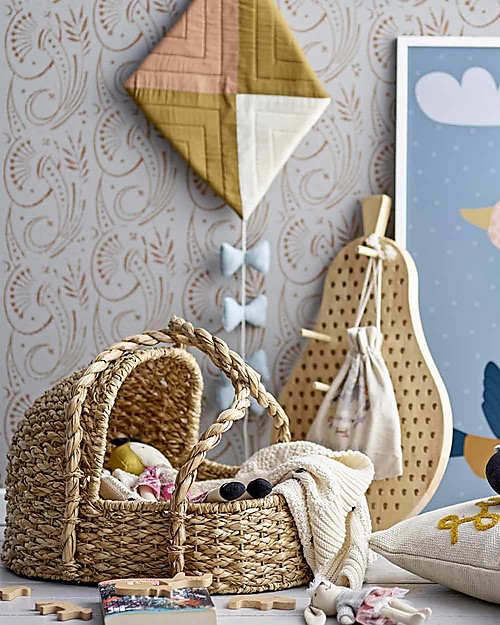 Bloomingville Cesta per Bambole Nuam - Naturale - Erba Bankuan Accessori Bambole