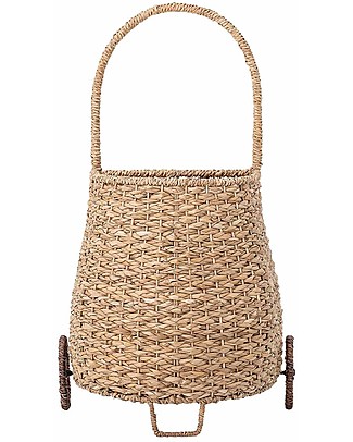 Bloomingville Cesta Portagiochi con Ruote Caitanya - Naturale - Rattan Contenitori Porta Giochi_
