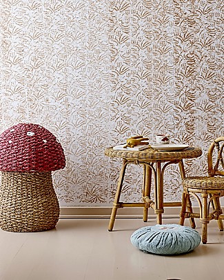 Bloomingville Cesto Portatutto con Coperchio - Fungo Cestini in Vimini
