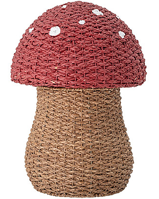 Bloomingville Cesto Portatutto con Coperchio - Fungo Cestini in Vimini