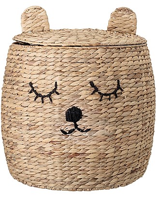 Bloomingville Cesto Portatutto con Coperchio, Orso - Giacinto d'Acqua Contenitori Porta Giochi_