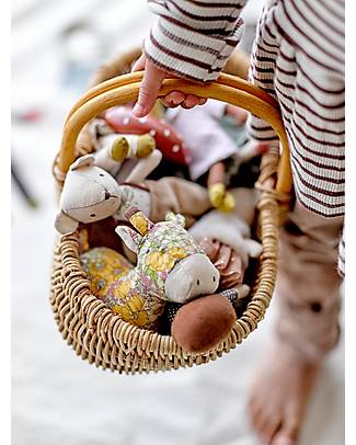 Bloomingville Cesto Portatutto Ettie - Marrone - in Fibra di Rattan Contenitori Porta Giochi