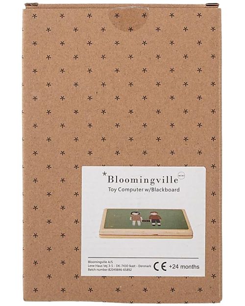 Bloomingville Computer Giocattolo in Legno con Lavagnetta, bambini - Natural Lavagnette