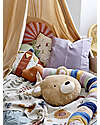 Bloomingville Copertina Bebé Bryan - Marrone - Floreale -  Cotone Riciclato - 160x130 cm Swaddle di Mussola