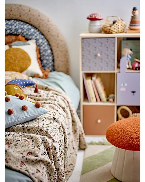 Bloomingville Cuscino Moony Mobile - Marrone - 27x23x6 cm - Tessuto Morbido e Liscio Cuscini Arredo