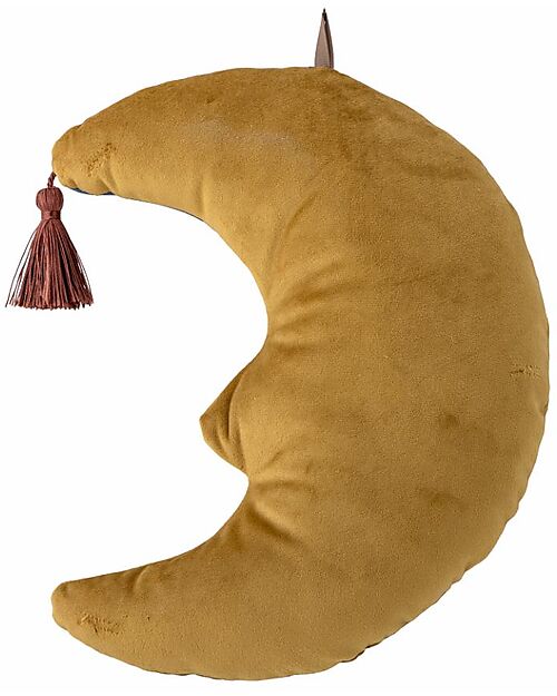Bloomingville Cuscino Moony Mobile - Marrone - 27x23x6 cm - Tessuto Morbido e Liscio Cuscini Arredo