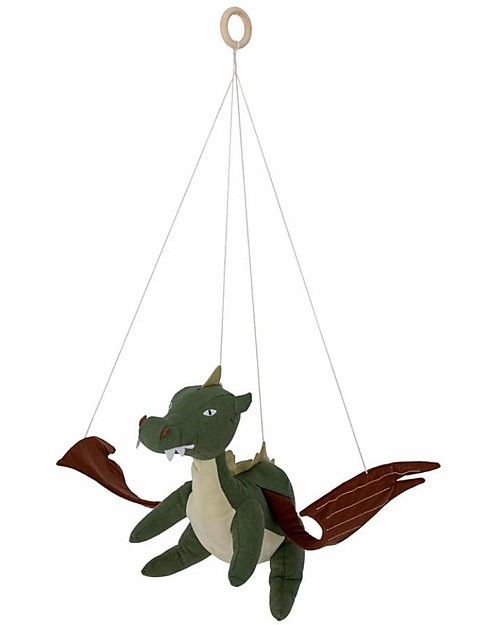 Bloomingville Draghetto volante Malvin - Verde - 100% Lino Giostrine