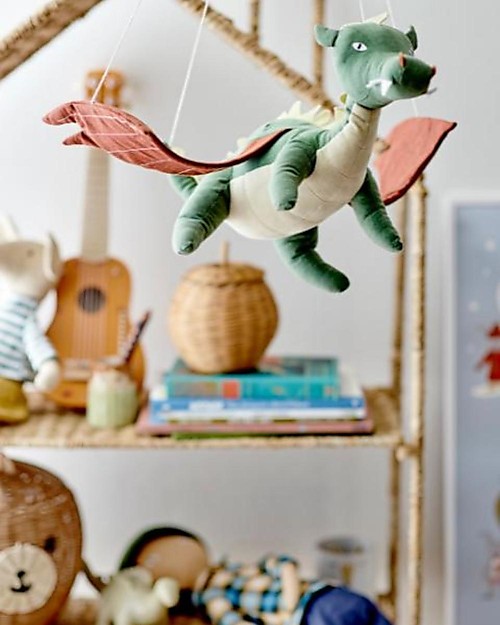 Bloomingville Draghetto volante Malvin - Verde - 100% Lino Giostrine