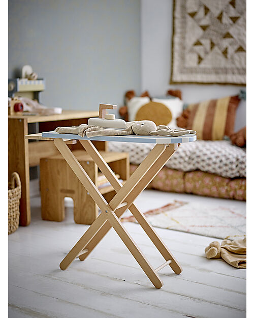 Bloomingville Ferro e Asse da Stiro in Legno Sande - Blu -  FSC® 100% Far finta di