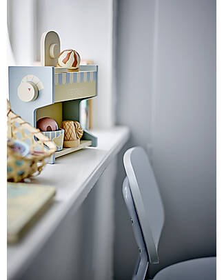 Bloomingville Gioco Stand Gelato in Legno Vallie - Blu - FSC®100% Cibo Giocattolo